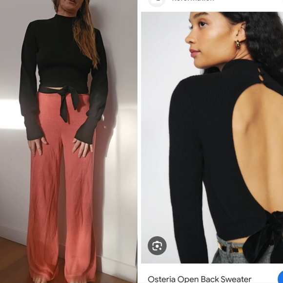Reformation Sweaters - Nwt reformation Osteria Cashmere Open Back Sweater s